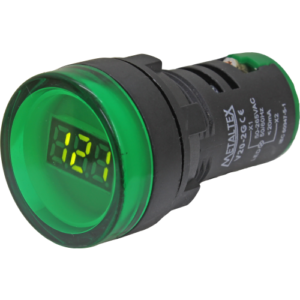 V20-2G-VOLTIMETRO DIGITAL 22MM - VERDE - 50 A 265VCA
