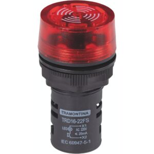 SINALIZADOR SONORO BUZZER TRD16-22FS AC VERMELHO 220V - 58015541 - TRAMONTINA