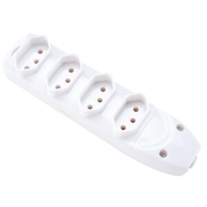 REGUA 4 TOMADAS 2P+T  10A/250V BRANCO - 57504064 - TRAMONTINA