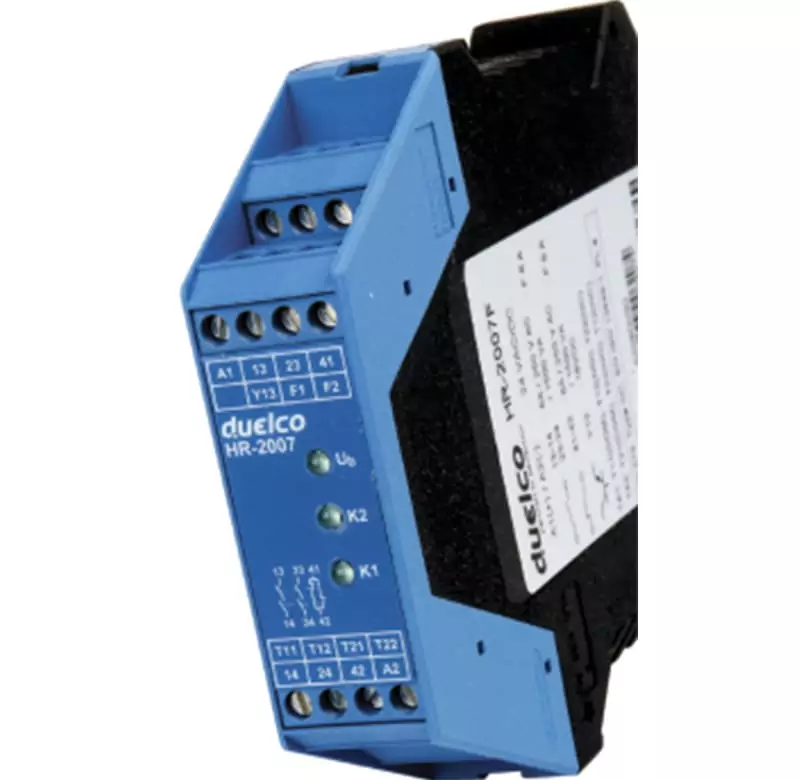 RELÉ DE SEGURANÇA BIMANUAL Cat.4 24VCA/VCC - HR-2007F - METALTEX