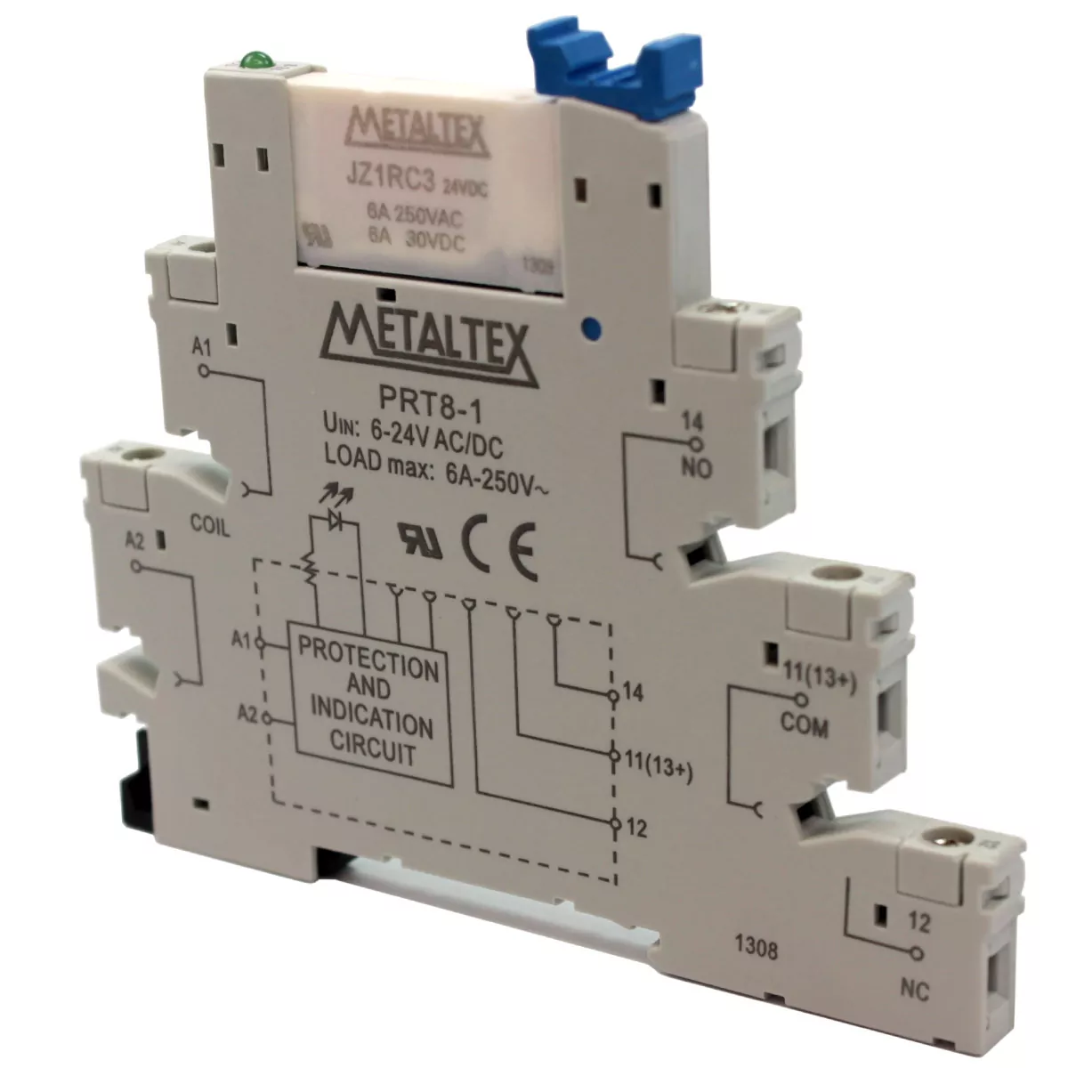 INTERFACE RELÉ 1 REV. 24V - PRZ-1R-24 - METALTEX
