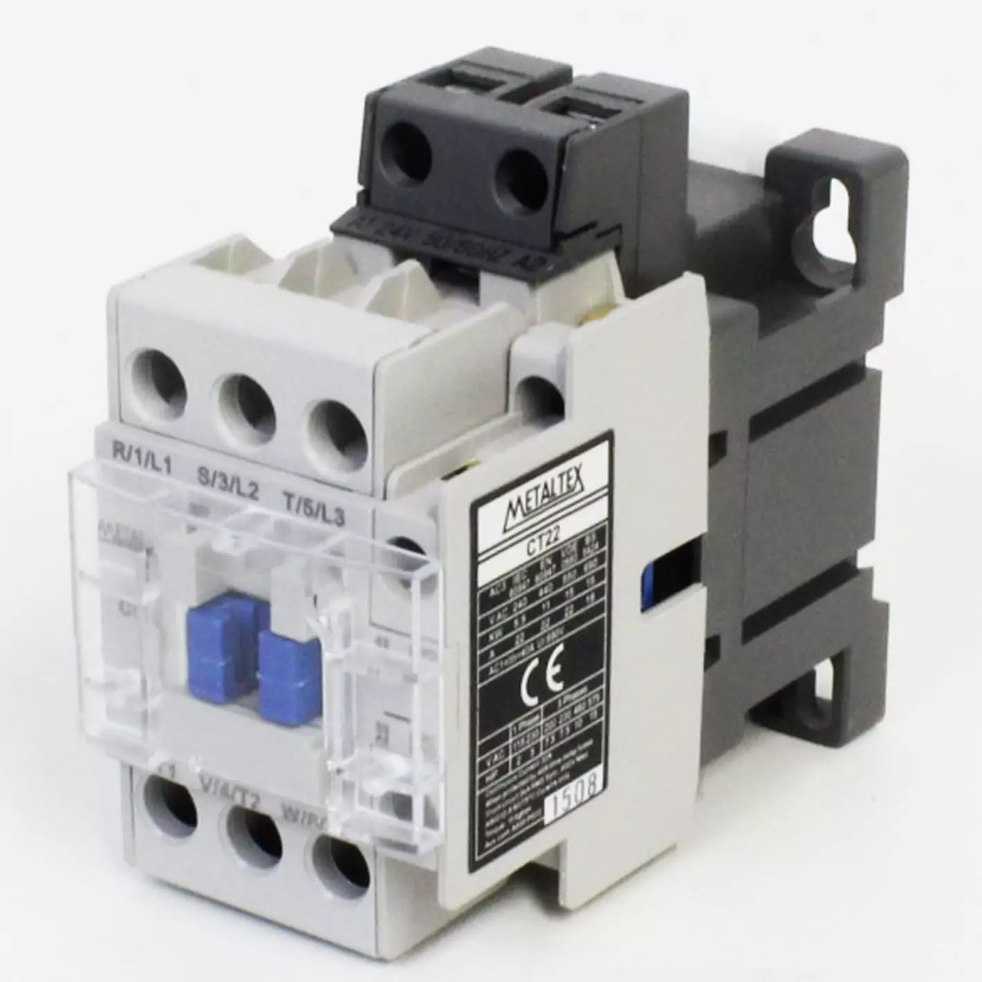 CONTATOR TRIPOLAR 22A/AC3 - BOB: 220VCA - AUX: 1NA+1NF - CT22-H5-311 - METALTEX