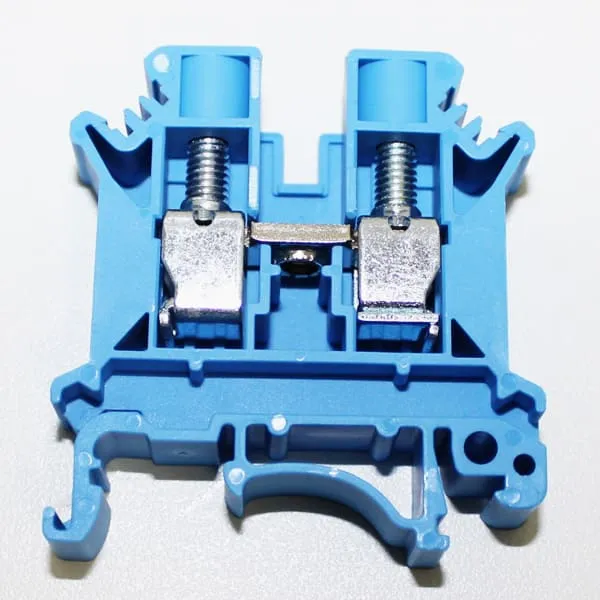 BORNE DE PASSAGEM AZUL 10MM² - CONEXÃO POR PARAFUSO -  BS10A - METALTEX
