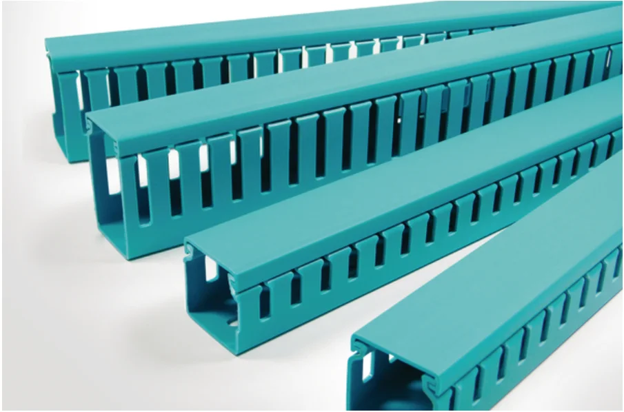 CANALETA HD4P 50X50 AZUL PETROLEO PVC - HELLERMANN - 2M