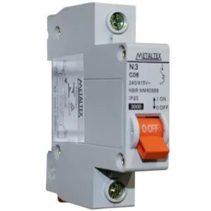 MINI DISJUNTOR 3KA UNIPOLAR CURVA C 50A - NX3-1C50 - METALTEX