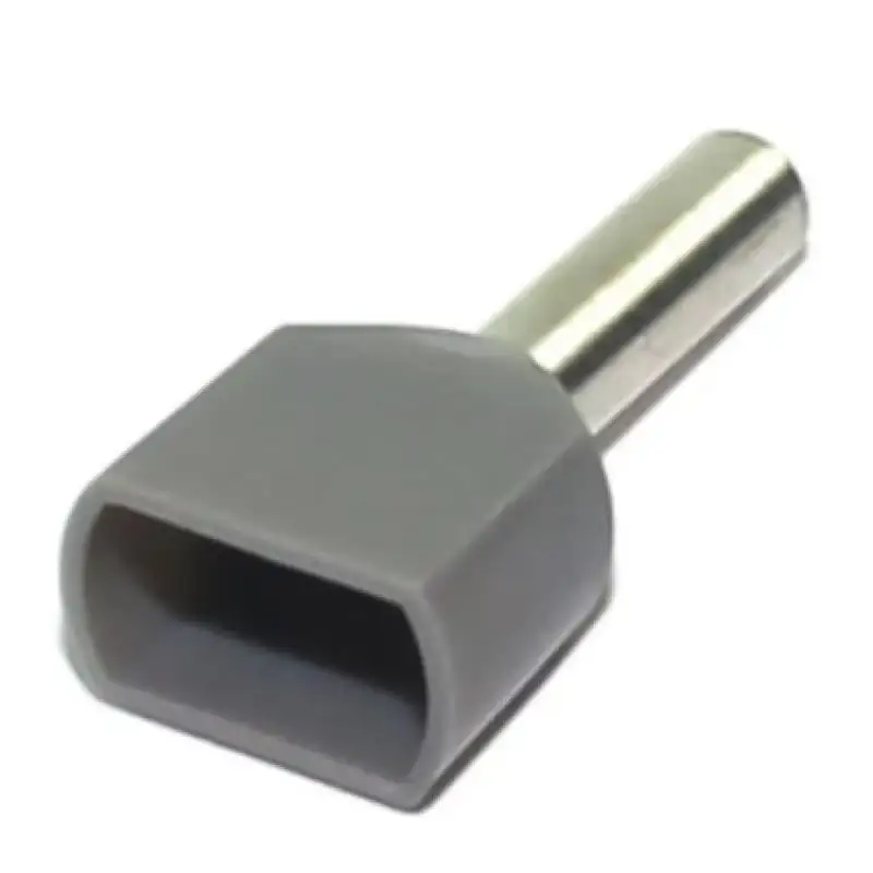 TERMINAL TUBULAR DIN DUPLO 4MM2 CINZA - HIT04012-2 - HELLERMANN