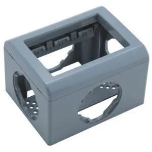 CAIXA X  - 3 POSTOS - EM TERMOPLASTICO PARA ELETRODUTO E CANALETA - CINZA - 57304051 - TRAMONTINA