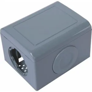 CAIXA DE SOBREPOR X CEGA EM TERMOPLASTICO -  CINZA - LIZFLEX - 57304053 - TRAMONTINA