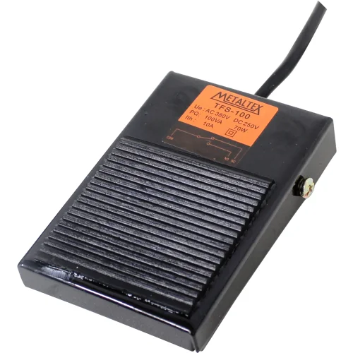 MINI PEDAL METÁLICO - 1 REV 10A - C/ CABO 40CM - TFS-100 - METALTEX